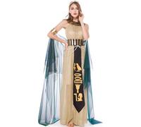 Disfraz Cleopatra para Mujeres con Capa y Puños Conjunto Egipcio de
