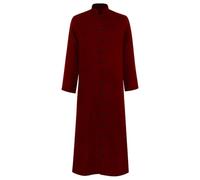 Disfraz Cura Hombre, Disfraz Medieval Hombre Talla Grande Color Sólido con Botones Túnica Larga De Sacerdote Gótico Disfraz para Bodas Temáticas Halloween O Eventos De rol