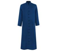 Disfraz Cura Hombre - Disfraz Medieval Hombre Talla Grande Color Sólido con Botones Túnica Larga De Sacerdote Gótico Disfraz para Bodas Temáticas Halloween O Eventos De rol