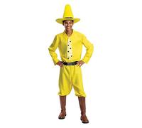 Disfraz De Adulto De Curious George Con El Sombrero Amarillo