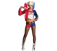 Rubie's Disfraz Harley Quinn Escuadrón Suicida mujer – chaqueta, camisa, pantalones cortos y mallas