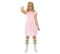 Disfraz De Adulto De Manga Corta De Eleven De Stranger Things - Rosa