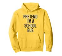 Disfraz de Adulto de Pretend I'm a School Bus para Halloween, Amarillo Sudadera con Capucha