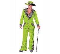 Disfraz De Adulto Pimp Verde Y Sombrero