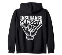 Disfraz De Agente De Seguros Insurance Gangsta Seguro De Sudadera con Capucha
