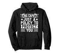 Disfraz De Agente De Seguros Policy To Protect Seguro De Sudadera con Capucha