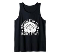 Disfraz De Agente De Seguros Protected By My Policy Seguro Camiseta sin Mangas