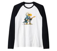 Disfraz de águila de Rock con Guitarra eléctrica para Adultos y niños Camiseta Manga Raglan