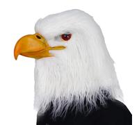 Disfraz de águila para adultos, máscara de cabeza de animal, disfraz de águila calva, sombreros de águila calva | Disfraz de Carnaval de Halloween, tocados divertidos para fiesta de día, fotomatón, es