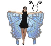 Disfraz De Ala De Mariposa - Disfraz De Mariposas De Halloween Para Adultos | Alas Coloridas Con Máscara Y Tira De Antena, Accesorio Nocturno, Fiesta De Disfraces, Carnaval, Cosplay, Espectáculo, Disf
