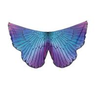 Disfraz de ala de mariposa para niña y máscara, negro/blanco | Ala de gasa ligera, llamativo estampado de polilla, conjunto completo de cosplay, ideal para fiestas, disfraces de niñas.