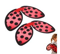 Disfraz de alas de mariquita - Traje de 24.02 pulgadas | Alas de tela - Accesorios de disfraces de cosplay de Halloween plegables niños jóvenes juego de rol escénica accesorios de foto
