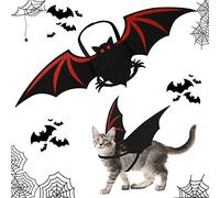 Disfraz de Alas de Murciélago Mascota, Halloween Alas de Murciélago Rojo Malvado para Gatos y Perros, Disfraz de Gato Accesorios para Gatitos Cachorros, para La Magia de Halloween Cosplay