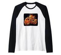 Disfraz de Amor de Llamas increíbles y Moto Camiseta Manga Raglan