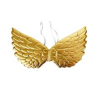 Disfraz de ángel de Halloween para niños Ángel de cosplay con 2 correas para los hombros Accesorios ligeros de cosplay de Halloween para juegos de rol Accesorios de disfraces 17.32x9.06 pulgadas Dorad