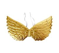Disfraz de ángel de Halloween para niños Ángel de cosplay con 2 correas para los hombros Accesorios ligeros de cosplay de Halloween para juegos de rol Accesorios de disfraces 17.32x9.06 pulgadas Dorad