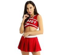 Disfraz De Animadora,Disfraz De Animadora Para Mujer | Traje de animadora de de lencería sexy de animadora | Uniformes de porristas cómodos, traje de porrista para mujeres para escenario de discoteca,