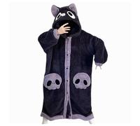 Disfraz de animal con capucha para mujer, encantadora de animal larga de algodón, abrigo de baño de invierno suave de felpa, ropa de casa esponjosa, albornoz con capucha ligero y acogedor