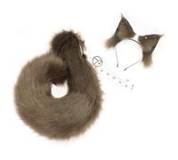 Disfraz de Animal con Orejas y Cola Ajustables y movibles, Suave, para Halloween, para Fiesta de Cosplay, Cosplay, Cola de Animal, Halloween.