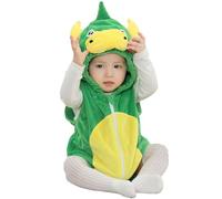 Disfraz de Animal Unisex para bebé, Mono de Franela con Capucha, Invierno y otoño, Mono de Cosplay, diseño de Oso, cómodo y Suave, con Orejas y Cola.