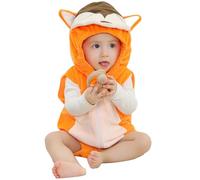 Disfraz de animal unisex para bebé, mono de franela con capucha, invierno y otoño, mono de cosplay, diseño de oso, cómodo y suave, con orejas y cola.