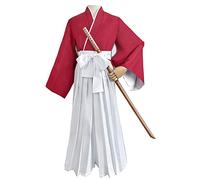 Disfraz de anime Rurouni Kenshin para cosplay de Himura Kenshin, kimono rojo, Kendo, disfraz de Halloween, Himura Kenshin, XXL