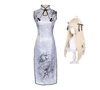 Disfraz de anime Yosuga No Sora Cheongsam Kasugano Sora con peluca para Halloween, Navidad, cosplay, estilo Chinatown, conjunto completo