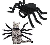 Disfraz de araña de Halloween, Decoraciones de mascota, ropa de cosplay ajustables para perros y gatos pequeños y medianos