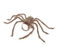 Disfraz de araña de Halloween para perro y gato, divertido traje de tarántula gigante para mascotas con arnés de sillín ajustable, cómoda tela de fieltro, ropa de cosplay para fiestas y vacaciones