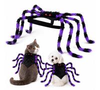 Disfraz de Araña para Mascotas, Disfraz Araña para Cachorros Halloween，B：S | Disfraz ArañA Gigante Negra Peluda Mascotas, SimulacióN de Terror, Disfraz de ArañA de Felpa
