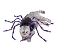 Disfraz de araña para perro, disfraz de araña gigante peluda, accesorios de vestir, disfraz ajustable de Halloween para perros y gatos