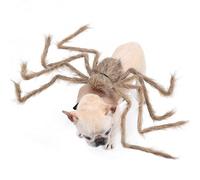 Disfraz de araña para perro, disfraz de araña gigante peluda, disfraz ajustable de Halloween para perros y , accesorio espeluznante y divertido para mascotas, ideal para fiestas de Halloween y