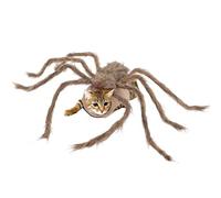 Disfraz de araña para perro, disfraz de araña para perro, disfraz de araña gigante peluda, disfraz ajustable de Halloween para perros y gatos, accesorios de vestir, negro, marrón