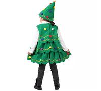 Disfraz de árbol de navidad Green Xmas Tree Hatfits Fancy Dress para 39.37 pulgadas de altura, Performance de la escenario, el disfraz de Navidad, los atuendos, el sombrero, la interpretación Co