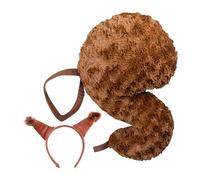 Disfraz de ardilla con diadema para los oídos, accesorios de cosplay, accesorios de Halloween, accesorios de fiesta para niñas, niños pequeños, eventos, juegos escolares, festivales