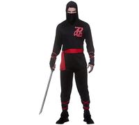 Disfraz de asesino Ninja para hombre, talla XL