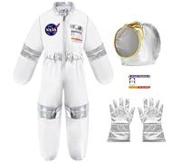 Disfraz de astronauta para niños, color blanco, disfraz para niños, astronauta, carnaval, traje espacial, espacial, disfraz de carnaval
