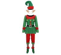 Disfraz de ayuda de Santa Claus para, vestido de fin de año de manga larga fantasía - Cosplay de asistente de Santa Claus para niñas y niños - para eventos Masquerade Teatro Carnaval y de