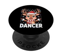 Disfraz de Bailarina de Ballet de Reno de Papá Noel para Navidad PopSockets PopGrip Adhesivo