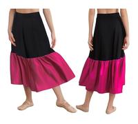 Disfraz de Baile Flamenco for niñas, Falda con Volantes y Dobladillo, Ropa Moderna for Carnaval, Fiesta Festival(Pink,12)