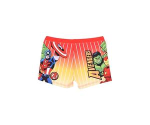 Disfraz de baño de los Vengadores de Marvel, estilo bóxer para niños y jóvenes, con personajes de Capitán América, Hulk e Iron Man, rojo, 6 años