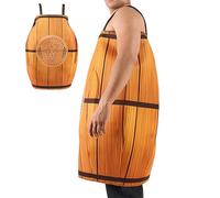 Disfraz de barril para adultos, auténtico traje de Oktoberfest con traje de tirolesa y pantalones de piel, disfraz de sociedad con tirantes para Oktoberfest, adultos, hombres, mujeres, niños, carnaval