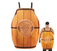 Disfraz de barril para adultos | Disfraz de cosplay del Oktoberfest con tirantes, divertido Halloween para hombres, atuendo novedoso para reuniones festivas, carnavales y eventos temáticos.