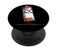 Disfraz de batería Enojada con Cara para Gente poderosa PopSockets PopGrip Adhesivo