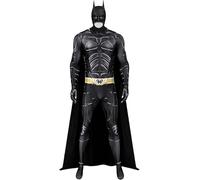 Disfraz de Batman para adultos, traje de superhéroe de caballero oscuro con máscara y capa, disfraz de Halloween (M)