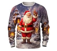 Disfraz de bautizo masculino casual de moda con impresión digital 3D de Papá Noel para hombre 2024 Traje de fútbol, J-light Purple, XXXXXL