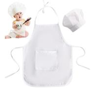Disfraz de bebé niño fácil mantenga un atuendo de chef de bebé de poliéster de ajuste cómodo con sombrero de chef de niños pequeños y delantal para sesiones de fotos y vestidos de 6 a 12 meses para n