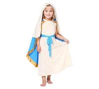 Disfraz de belén para niños, traje de Christian Jesús para niños y niñas, vestido bíblico con accesorios completos Elección escolar Drama escolar de Navidad Juego familiar Juego de rol práctico