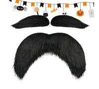 Disfraz de bigote de Halloween | Accesorios de disfraces falsos de Halloween | Disfraz realista de bigote para adultos, hombres y mujeres, sesión de fotos, fiesta, carnaval, Pascua, Navidad, teatro