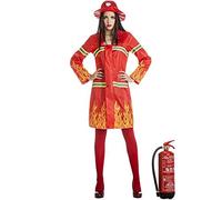 Disfraz de Bombera en Llamas para mujer